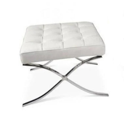 Barcelona Ottoman, Real Leather, Brown