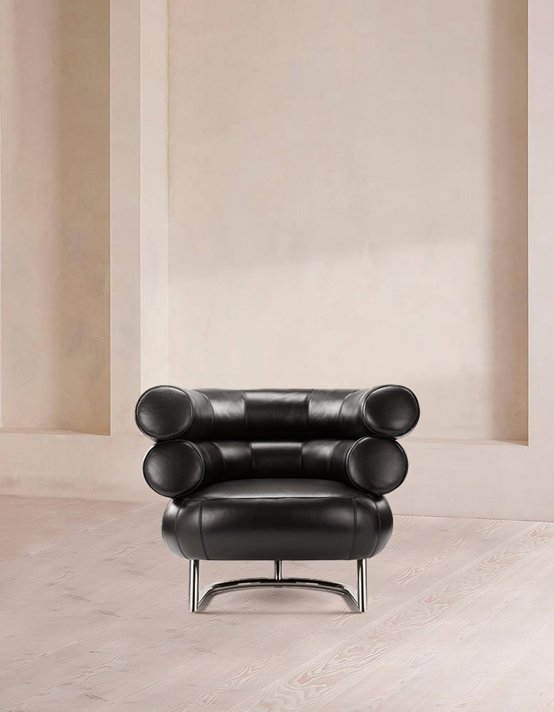 Bibendum Armchair, Midnight Black Premium Leather