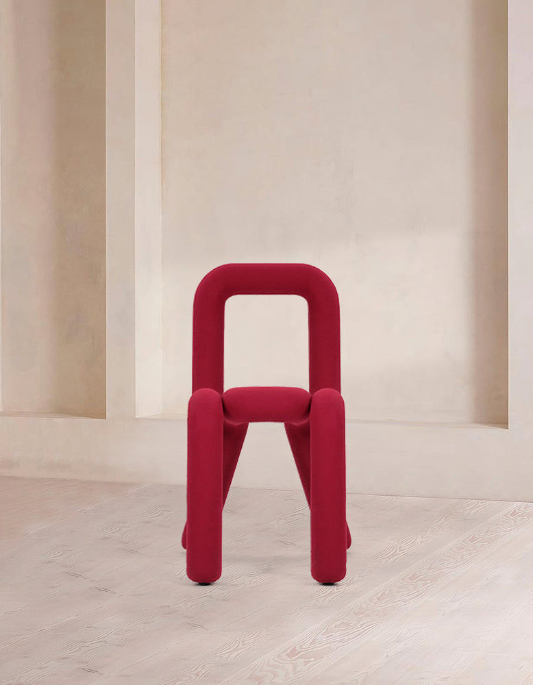 Bold Dining Chair, Red Wool