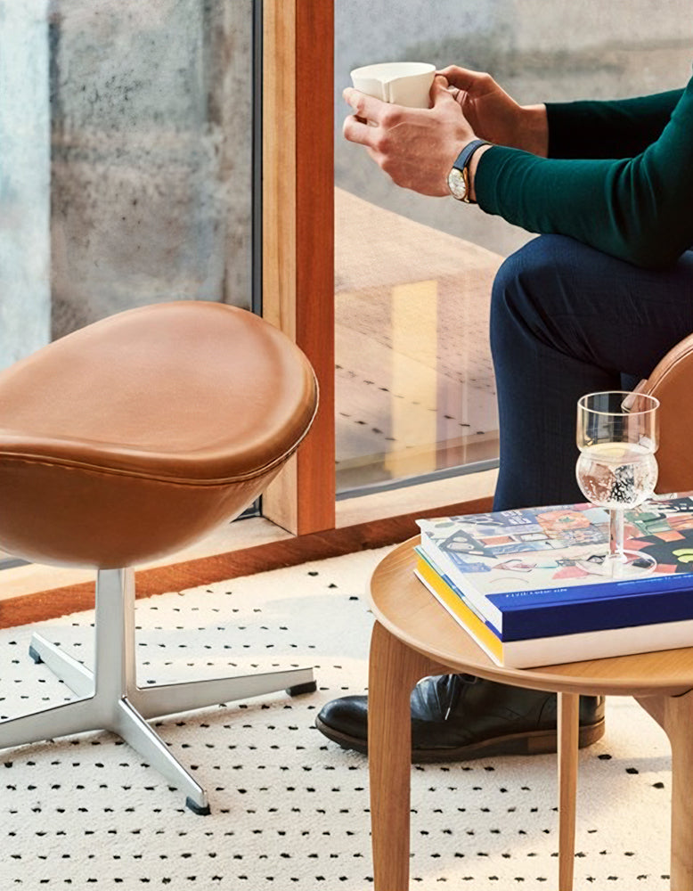 Fritz Hansen Egg Footstool by Arne Jacobsen