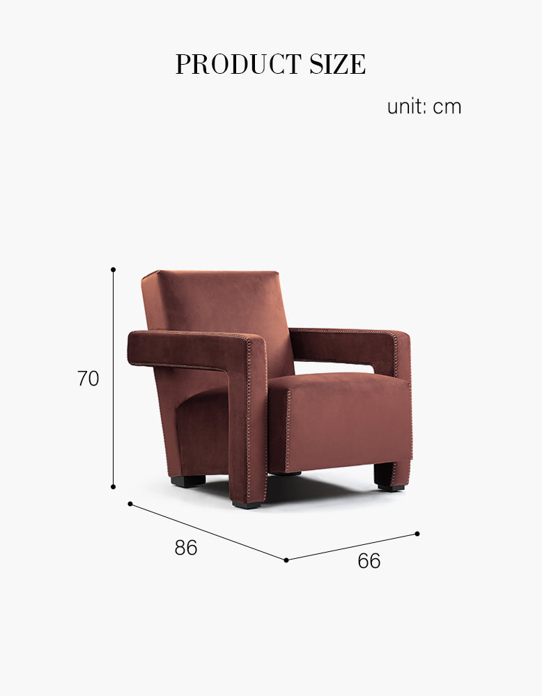 Utrecht Armchair, Cinnamon Velvet