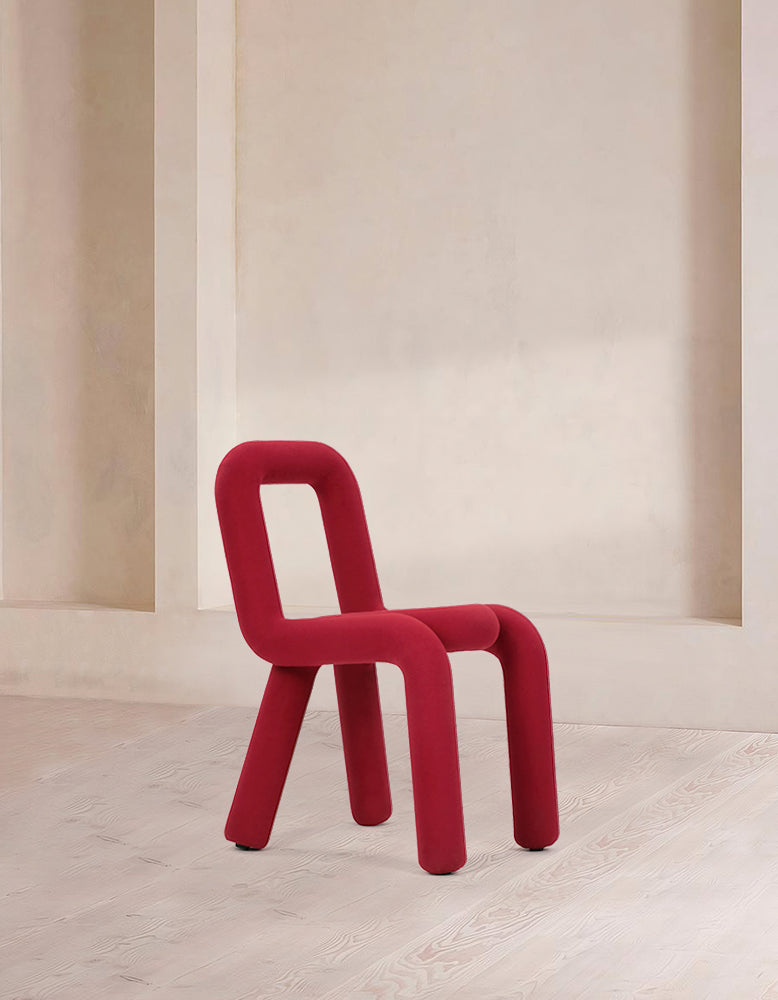 Bold Dining Chair, Red Wool