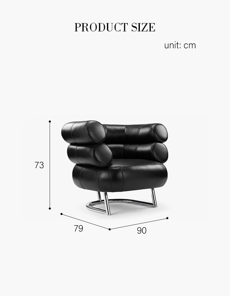Bibendum Armchair, Midnight Black Premium Leather