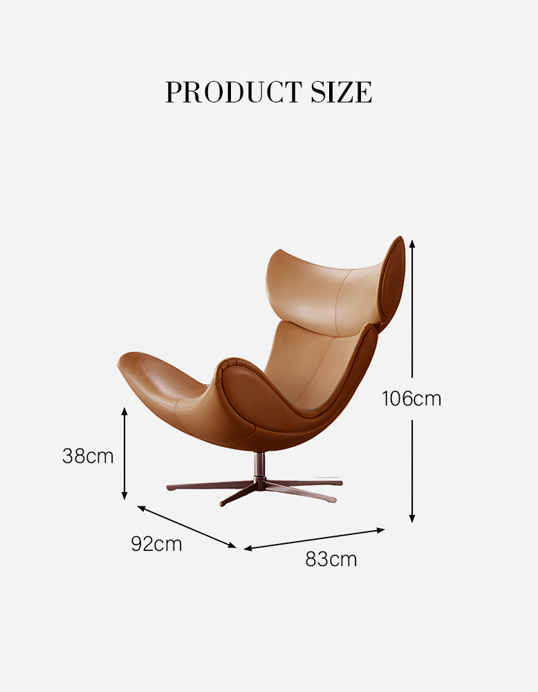 Imola Lounge Chair & Ottoman, Brown