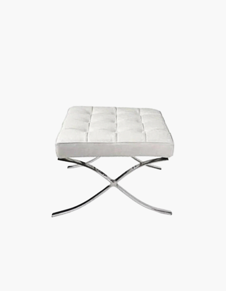 Barcelona Ottoman, Real Leather, WhiteDescription



The Barcelona Ottoman is a timeless piece that combines classic design with style and comfort. This white leather ottoman comes with thick removable p