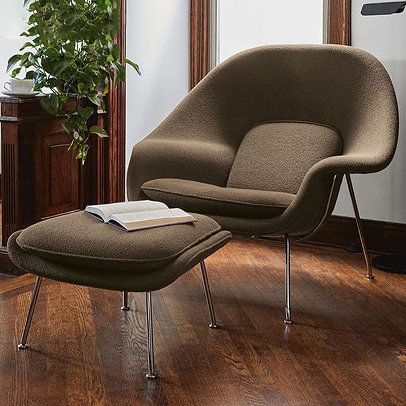 Classic Womb Chair & Ottoman, In Premium Velvet or Linen, Sky BlueDescription



The mid century style armchair with ottoman, created by Eero Saarinen for Knoll in 1948, has become an iconic piece of modernist design. The velvet ar