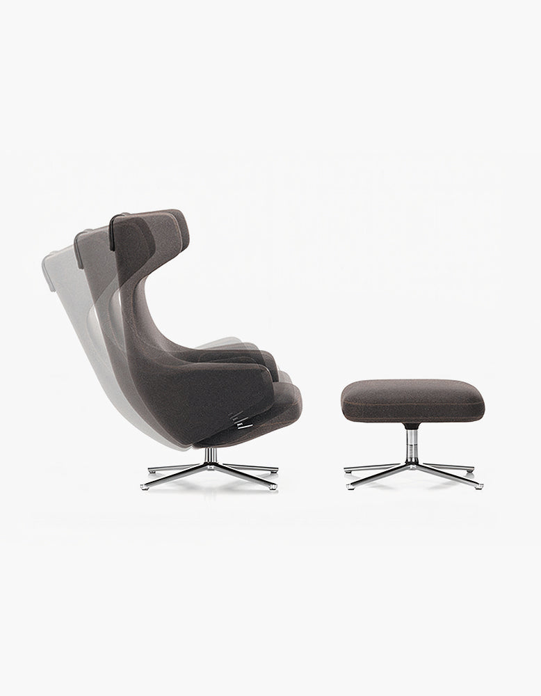 Repos Armchair & Ottoman, Grey