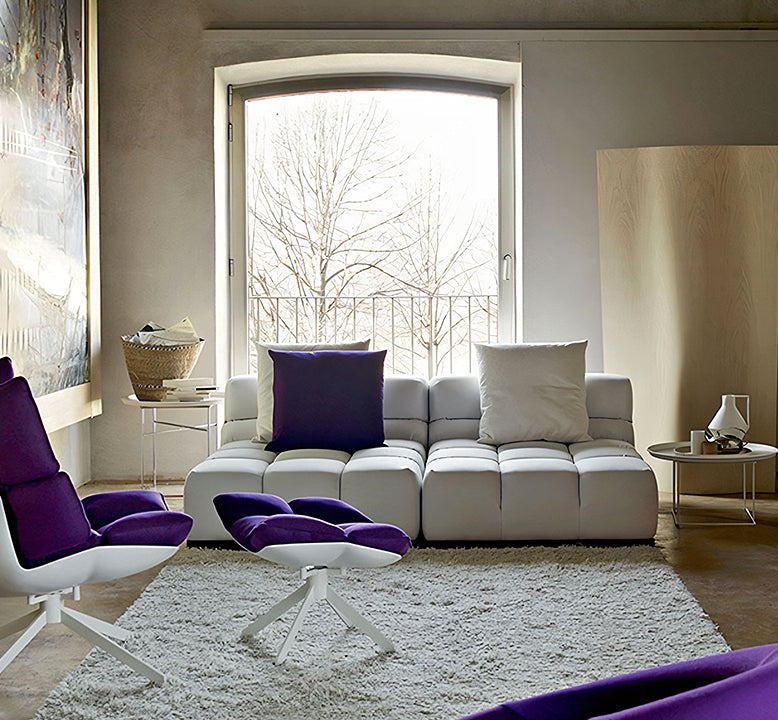 B&B Italian Tufty-Time Two Seater Sofa, Leather