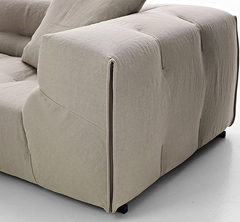 B&B Italian Tufty-Too Corner Sofa with Chaise, Made to order only