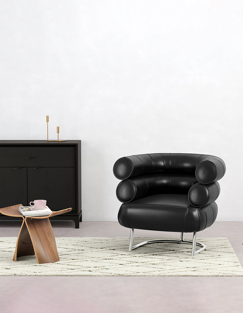 Bibendum Armchair, Midnight Black Premium Leather