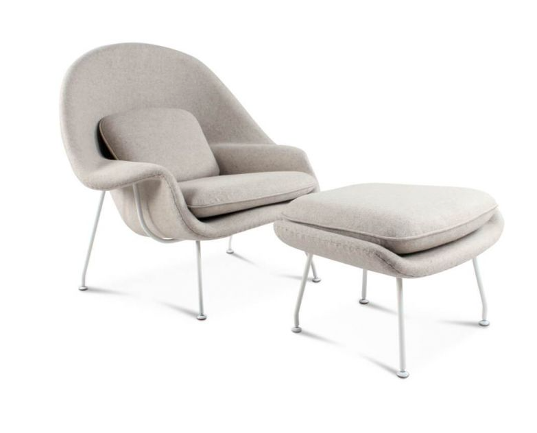 Classic Womb Chair & Ottoman, In Premium Velvet or Linen, Sky BlueDescription



The mid century style armchair with ottoman, created by Eero Saarinen for Knoll in 1948, has become an iconic piece of modernist design. The velvet ar