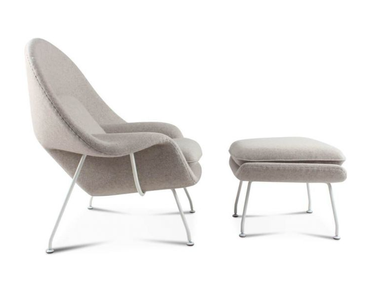 Classic Womb Chair & Ottoman, In Premium Velvet or Linen, Sky BlueDescription



The mid century style armchair with ottoman, created by Eero Saarinen for Knoll in 1948, has become an iconic piece of modernist design. The velvet ar