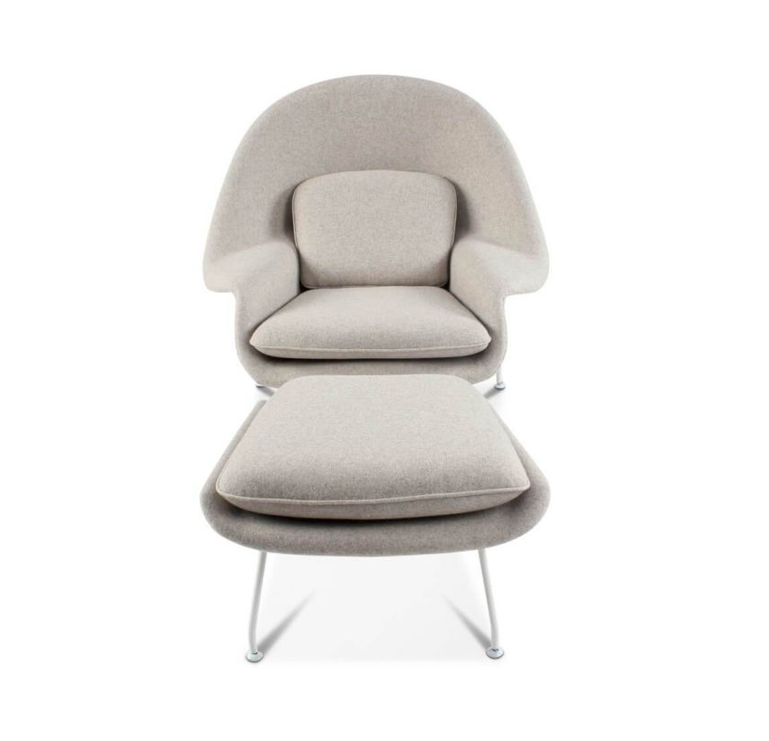 Classic Womb Chair & Ottoman, In Premium Velvet or Linen, Sky BlueDescription



The mid century style armchair with ottoman, created by Eero Saarinen for Knoll in 1948, has become an iconic piece of modernist design. The velvet ar