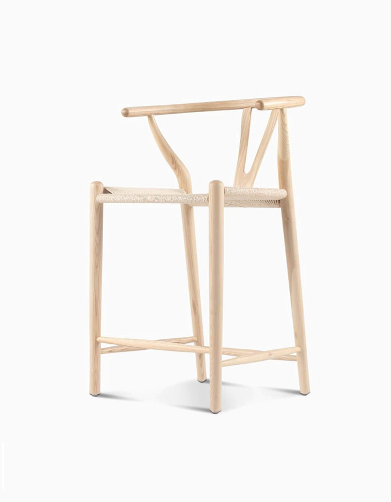 Wishbone Bar Stool Natural Ash｜ DC Concept