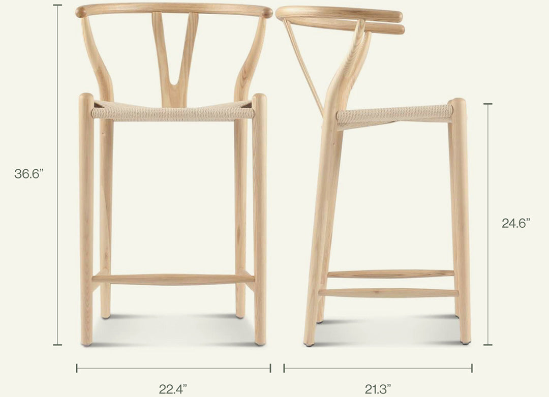 Wishbone Bar Stool Walnut｜ DC Concept
